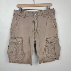 Vintage Y2K‎ Levis Cargo Shorts Mens 32 Casual Brown Utility Outdoor Cotton Vtg